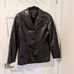 Danier/Black Genuine Leather Women's Jacket Sz S